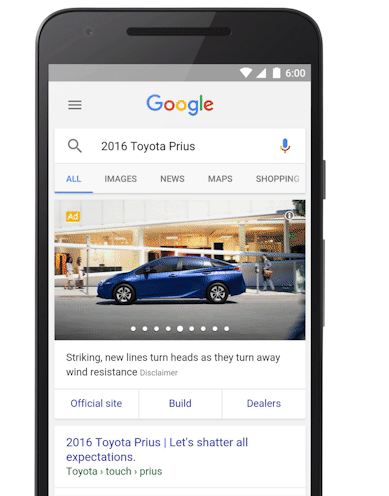 format publicitaire mobile adwords