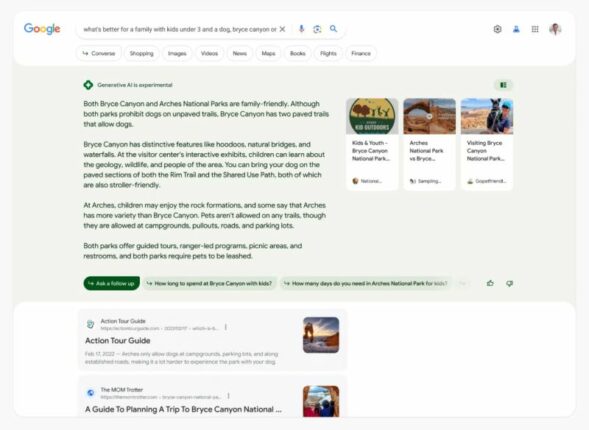 L’utilisation de l’IA générative sur Google