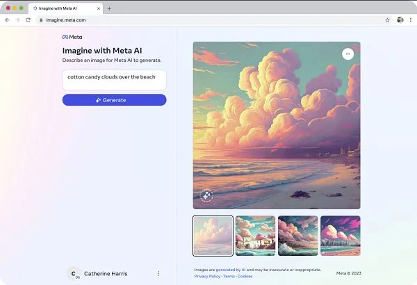 Imagine : nouvel outil d'IA générative sur Meta