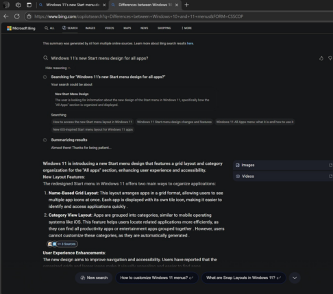 Bing takes un nouveau turn by integrating AI into its résultats de recherche