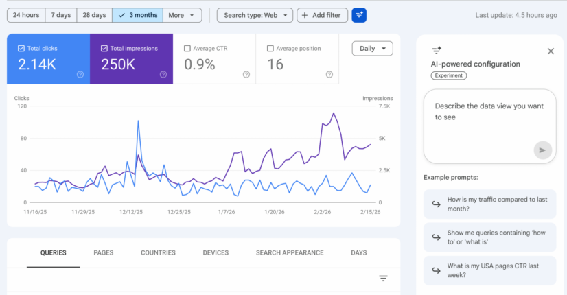 Search Console: Towards automation of technical configuration